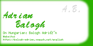 adrian balogh business card